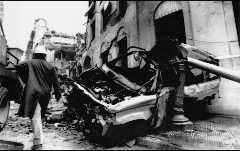 El 18 de marzo de 1992, un atacante suicida —presuntamente ligado a Hizbulah— hizo estallar una carga explosiva en la embaja israelí. EL INFORMADOR/Archivo