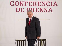 El Presidente Andrés Manuel López Obrador concluye su rueda de prensa diaria, en Palacio Nacional. NTX/J. Pazos