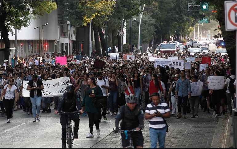 En abril del año pasado se realizó una nutrida manifestación por los estudiantes de cine. EL INFORMADOR/Archivo