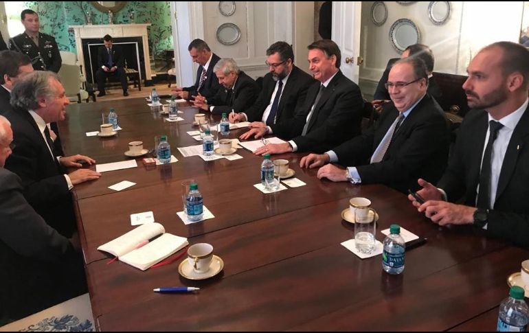 Bolsonaro se entrevistó con Almagro en el marco de una gira que realiza por Estados Unidos. TWITTER / @Almagro_OEA2015