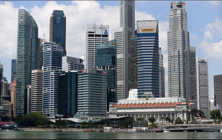Vista general del distrito financiero de Singapur, este 19 de marzo. AFP/R. Rahman