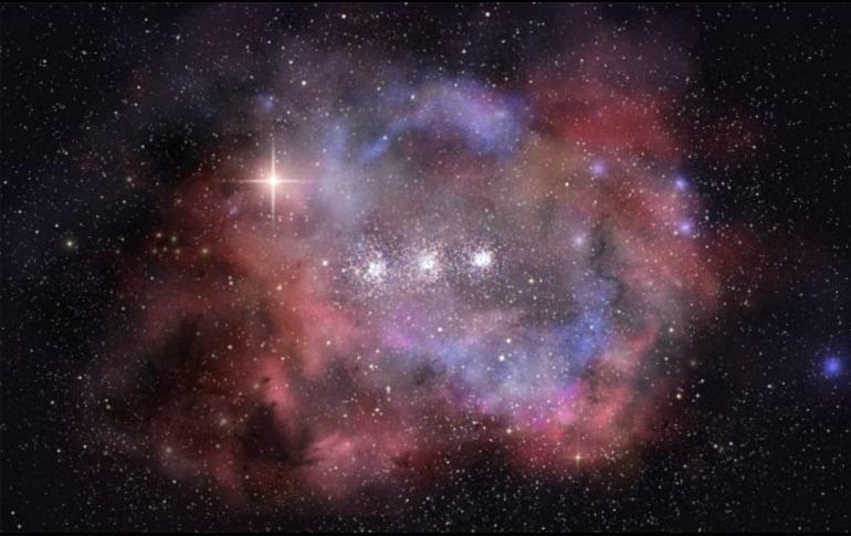 De acuerdo con los científicos, ambas estrellas en formación están separadas por unas 180 unidades astronómicas, cerca de 180 veces la distancia entre la Tierra y el Sol. ESPECIAL / almaobservatory.org