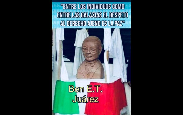 Respeto al derecho ajeno y sus memes... así se burlan del busto de Benito Juárez