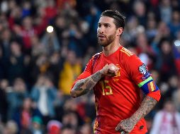 Ramos celebra tras anotar al 71' la pena máxima que le da el triunfo a los españoles. AFP/J. Jordan