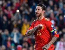 Ramos celebra tras anotar al 71' la pena máxima que le da el triunfo a los españoles. AFP/J. Jordan