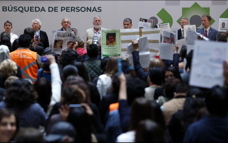 López Obrador anunció que su gobierno creará instalaciones forenses para la identificación de más de 26 mil cuerpos. NTX / A. Monroy