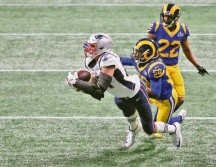 La última recepción en su carrera fue una acrobática atrapada en el Super Bowl LIII, que antecedió al único touchdown del juego. AFP 