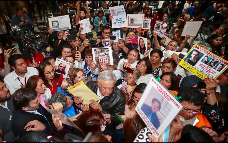 El Presidente López Obrador mencionó que la búsqueda de personas desaparecidas será una política de Estado. NOTIMEX/Presidencia