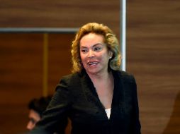 El sábado, Elba Esther Gordillo reapareció en una reunión con líderes magisteriales de más de 20 estados en Chiapas. AFP / ARCHIVO