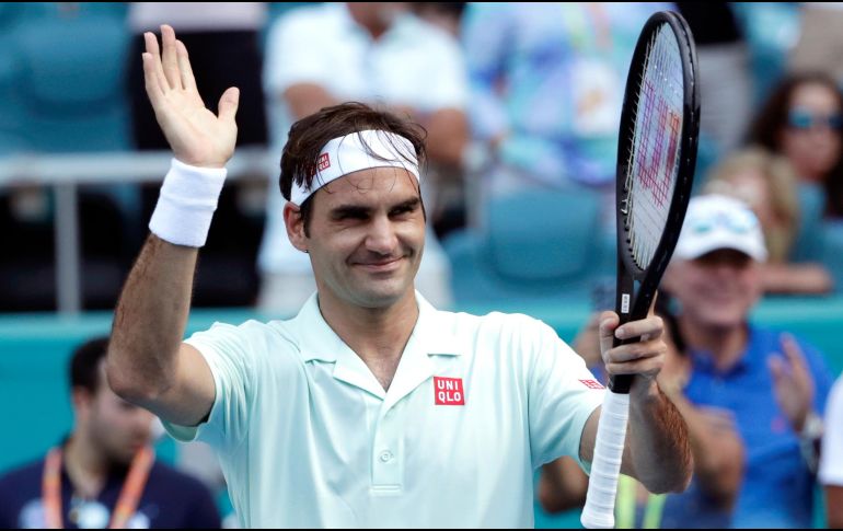 Federer mejoró su marca en el Abierto de Miami a 14-2 este año. AP / L. Sladky
