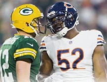 Aaron Rodgers y Khalil Mack son los actuales referentes de Packers y Bears, respectivamente. Estos equipos se enfrentarán el 5 de septiembre. AFP