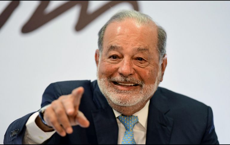 El empresario mexicano Carlos Slim ha calificado de viable el objetivo del Gobierno de López Obrador de doblar el crecimiento económico de México. AFP/ARCHIVO