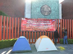 Integrantes de la Coordinadora Nacional de Trabajadores de la Educación vuelven a plantarse afuera del Palacio Legislativo de San Lázaro en Ciudad de México. NTX/O. Ramírez