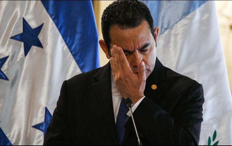 Presidente Jimmy Morales al declarar 3 días de luto nacional. ARCHIVO / AFP