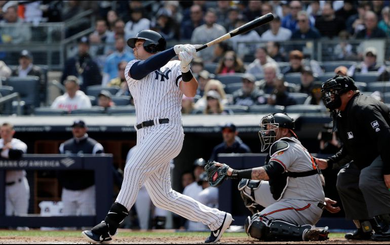 Yankees cimentó el triunfo con tres carreras en la misma primera entrada, cuando Luke Voit pegó su primer jonrón y remolcó al plato a Judge y Stanton. AP/S. Wenig