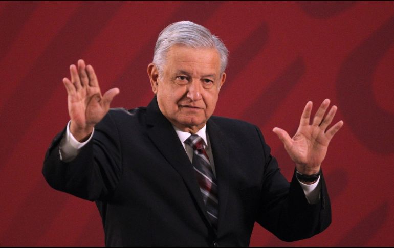 En su conferencia de prensa matutina en Palacio Nacional, el Mandatario federal señala que aún queda gente partidaria de la política neoliberal. EFE/ M. Guzmán