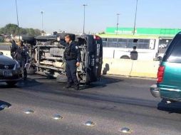 Los uniformados iban tras un taxi con reporte de robo.  ESPECIAL