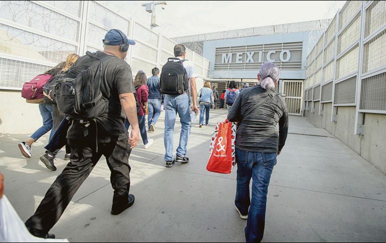 Uno de los cruces fronterizos que conecta con San Diego, Estados Unidos. AFP