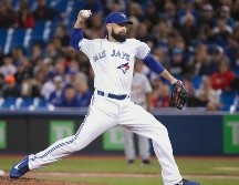 Matt Shoemaker tuvo un destacado debut con los Azulejos al lanzar siete episodios en blanco frente a los Tigres de Detroit. AFP / T. Szcezerbowski