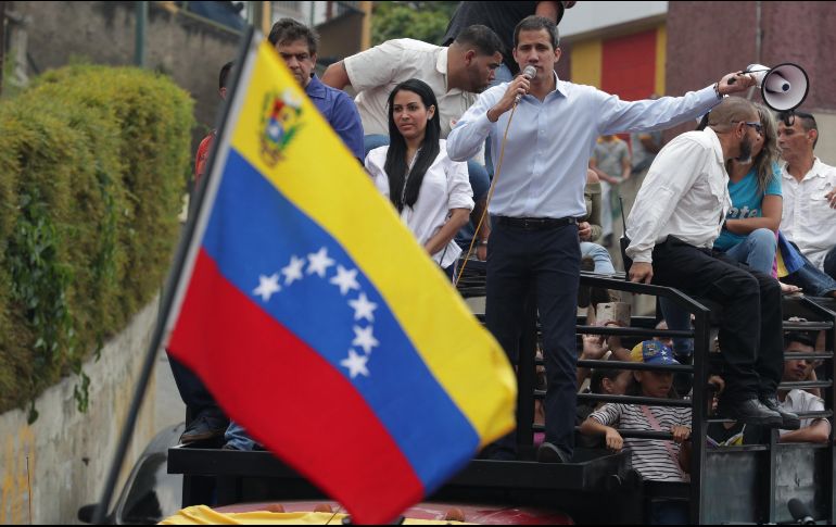 Guaidó que está hoy de gira en diversos actos volvió a llamar a los venezolanos a 