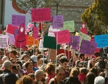 En la manifestación contra los ultraconservadores también se dieron cita los movimientos feminista y “transfeminista”. AP