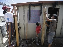 La organización sin fines de lucro, TECHO, ha construido desde 2015 a la fecha 46 viviendas en esta colonia. EL INFORMADOR / F. Atilano