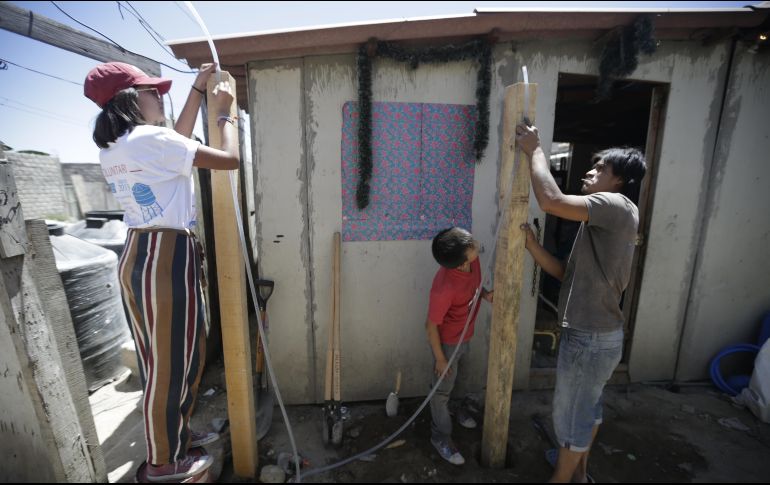 La organización sin fines de lucro, TECHO, ha construido desde 2015 a la fecha 46 viviendas en esta colonia. EL INFORMADOR / F. Atilano