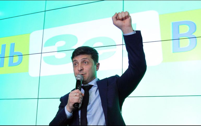 El actor Vladímir Zelenski hizo valer su popularidad en la primera ronda electoral. EFE/EPA/S. Franko