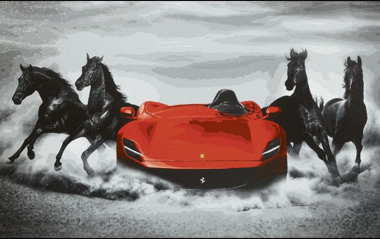 El cuadro del Ferrari Monza SP1 se expondrá el 6 de abril en Villa Sassi en Turín. CORTESÍA