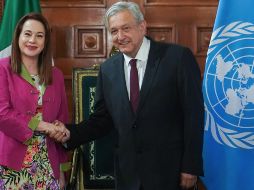 El Presidente subió a sus redes sociales una fotografía de este encuentro. TWITTER/@lopezobrador_