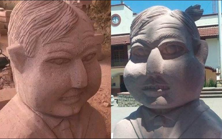 Este lunes develaron el busto del Presidente Andrés Manuel López Obradoren en el municipio de Ciudad Valles. TWITTER / @TelesurCampeche