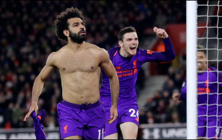 Salah por fin fue protagonista después de ocho partidos sin marcar gol. AP/K. Wigglesworth