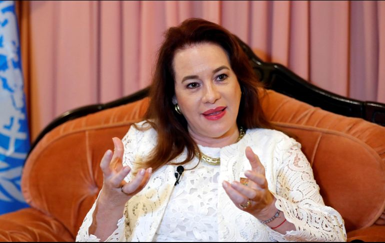 La presidenta de la Asamblea General de la ONU, María Fernanda Espinosa, habla durante una entrevista exclusiva en La Habana. EFE/E. Mastrascusa