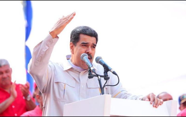 Nicolás Maduro ofrece un discurso en el palacio presidencial de Miraflores. TWITTER / @NicolasMaduro