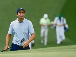 Álvaro Ortiz ayer hizo un recorrido por el Augusta National. AP / M. J. Sánchez