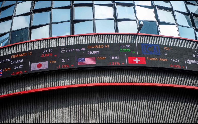 El S&P BMV IPC se ubica en 45 mil 285.32 unidades. AFP / ARCHIVO