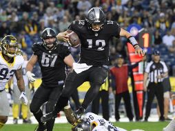 Pérez fue pasador de los Birmingham Iron de la Alliance of American Football (AAF). TWITTER/@aafiron