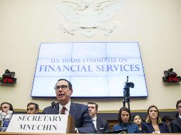 Mnuchin habla durante una audiencia ante la Comisión de Servicios Financieros de la Cámara de Representantes. AFP/Z. Gibson