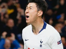 Son Heung-min celebra el gol del triunfo del Tottenham. AFP