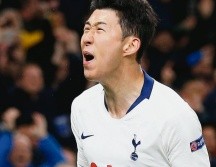 Son Heung-min celebra el gol del triunfo del Tottenham. AFP