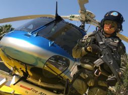 Un helicóptero más se sumará a las acciones para el combate de incendios forestales que se reporten, el “Zeus”, de la policía de Guadalajara. ESPECIAL/