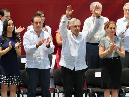 En el evento, López Obrador indicó que no se puede tener un cargo sin buscar una transformación del país. NTX/J. Lira