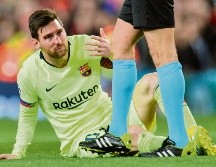 Lionel Messi no fue factor en este partido, en parte por el golpe en el rostro que recibió en la primera mitad. EFE / P. Powell