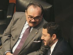 Los senadores Jorge Ramírez y Martí Batres. NOTIMEX