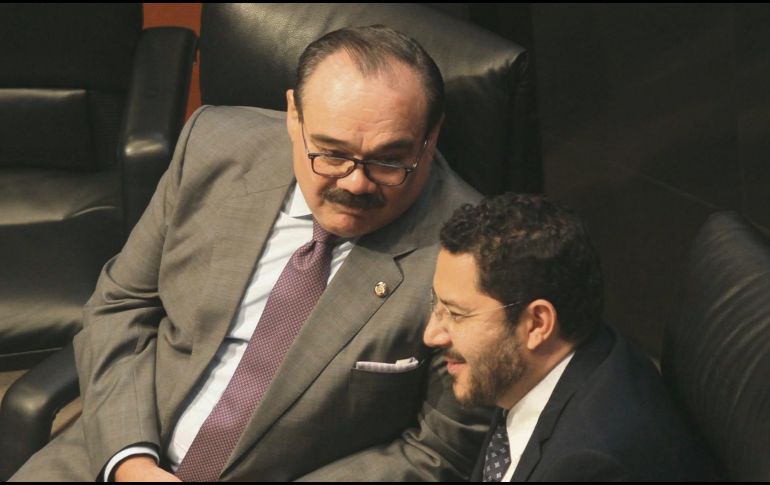 Los senadores Jorge Ramírez y Martí Batres. NOTIMEX