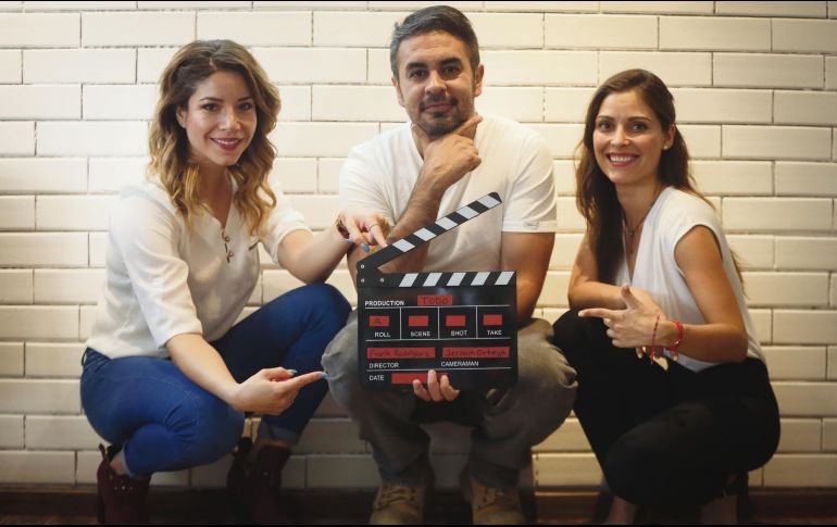 De izquierda a derecha: Liz Sandoval, Frank Rodríguez y Carla Hernández, quienes ofrecen detalles sobre el filme. EL INFORMADOR / F. Atilano