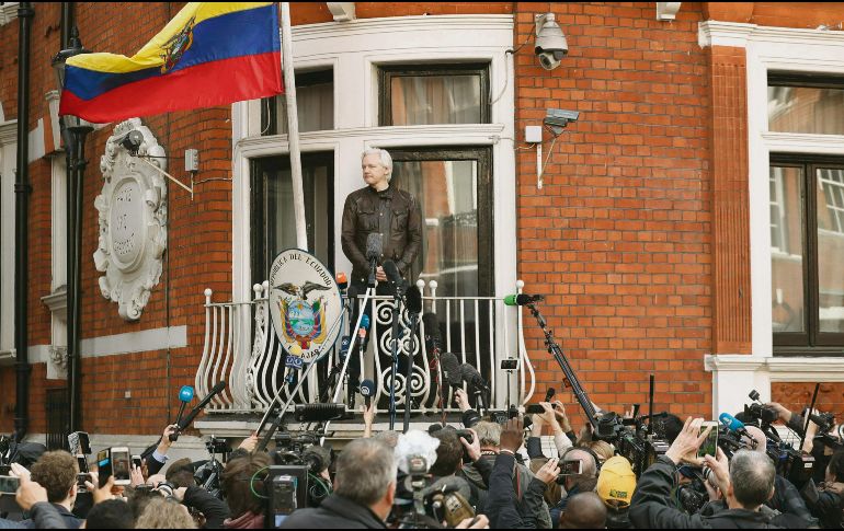 Julian Assange. Esta semana fue detenido el activista australiano con nacionalidad ecuatoriana, tras un acuerdo entre cuatro países. AP