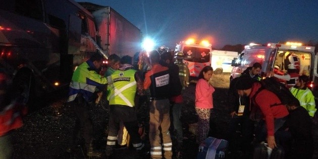 Muere chofer de autob&uacute;s en accidente carretero