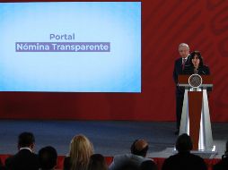 Irma Eréndira Sandoval, titular de la SFP, presenta un video para explicar en qué consiste el portal nómina transparente y lo fácil es utilizarla. NTX / F. Estrada