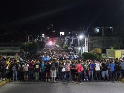 Los más de dos mil migrantes que se encontraban en el Parque Central de Tapachula partieron esta madrugada rumbo al municipio de Huixtla, Chiapas. NTX/A. Espinoza